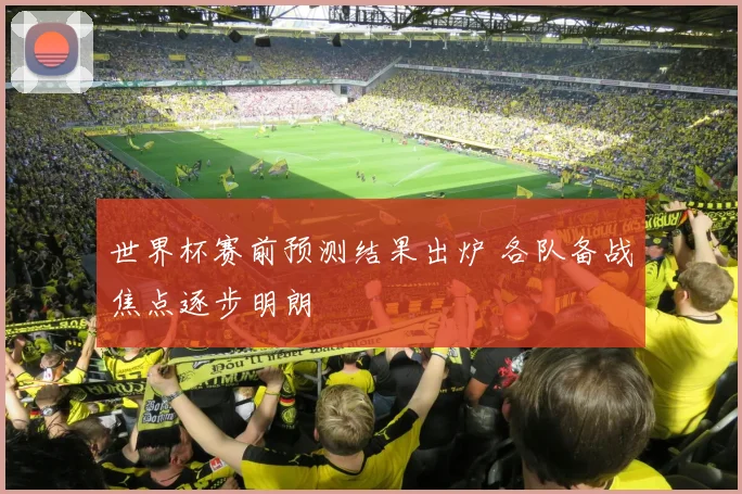 世界杯赛前预测结果出炉 各队备战焦点逐步明朗