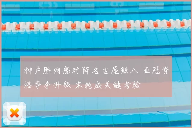 神户胜利船对阵名古屋鲸八 亚冠资格争夺升级 末轮成关键考验